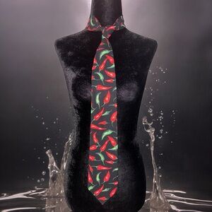 Chili Pepper Patterned Tie